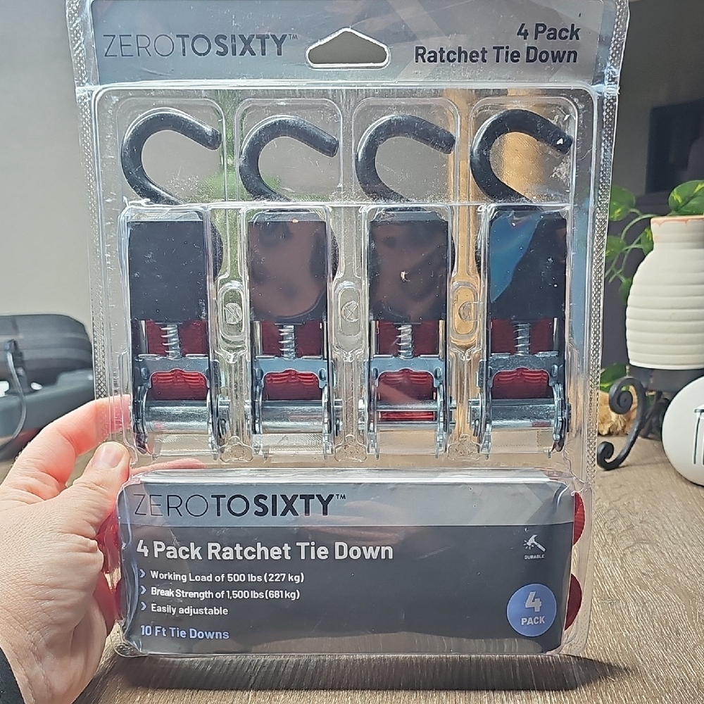 Zero to Sixty Ratchet Tie Down 4 Pack